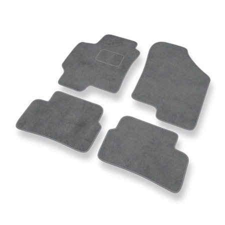 Tapis de sol velours pour Hyundai Coupe III (2002-2009) - Premium tapis de voiture - gris - DGS Autodywan