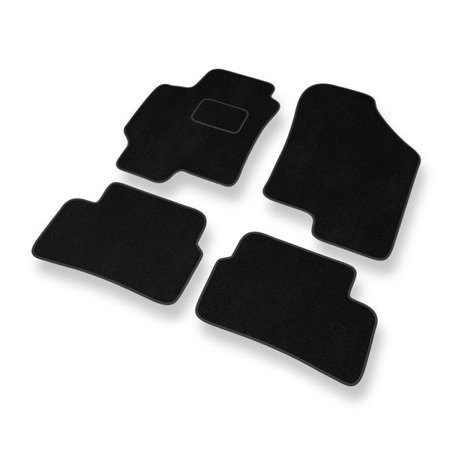 Tapis de sol velours pour Hyundai Coupe III (2002-2009) - Premium tapis de voiture - noir - DGS Autodywan