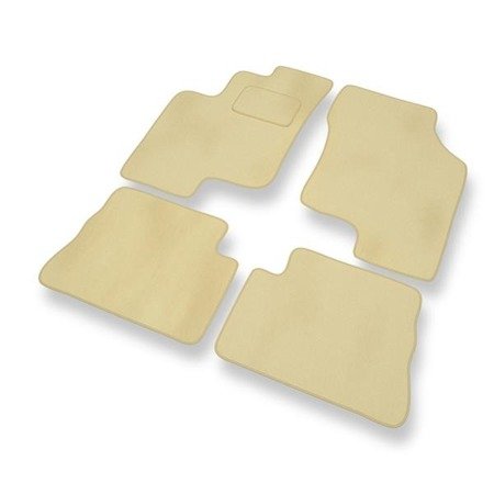 Tapis de sol velours pour Hyundai Getz (2002-2008) - Premium tapis de voiture - beige - DGS Autodywan