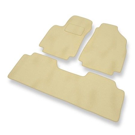 Tapis de sol velours pour Hyundai Matrix (2001-2010) - Premium tapis de voiture - beige - DGS Autodywan