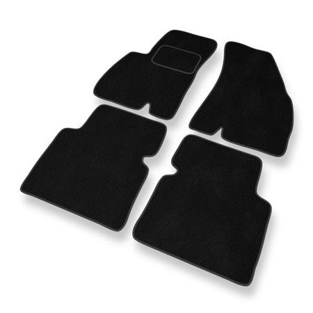 Tapis de sol velours pour Hyundai Santa Fe I (2000-2006) - Premium tapis de voiture - noir - DGS Autodywan