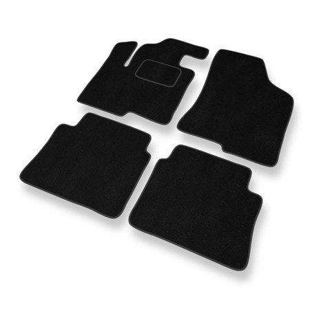 Tapis de sol velours pour Hyundai Santa Fe II (2006-2012) - Premium tapis de voiture - noir - DGS Autodywan