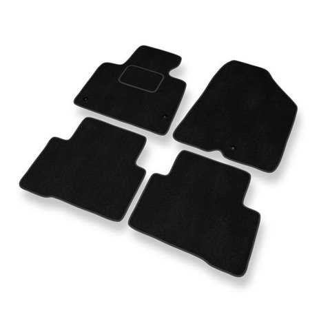 Tapis de sol velours pour Hyundai Santa Fe III (2012-2018) - Premium tapis de voiture - noir - DGS Autodywan