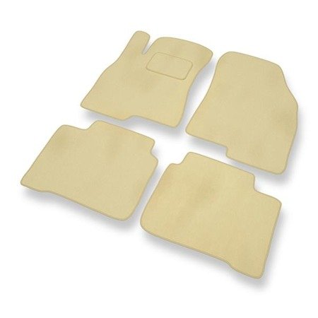 Tapis de sol velours pour Hyundai Sonata III (1998-2004) - Premium tapis de voiture - beige - DGS Autodywan