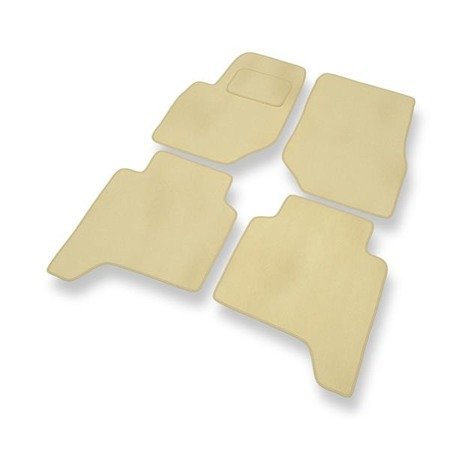 Tapis de sol velours pour Hyundai Terracan (2001-2006) - Premium tapis de voiture - beige - DGS Autodywan