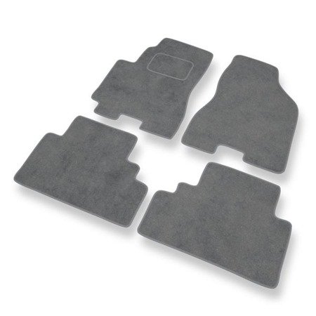 Tapis de sol velours pour Hyundai Tucson I (2004-2010) - Premium tapis de voiture - gris - DGS Autodywan