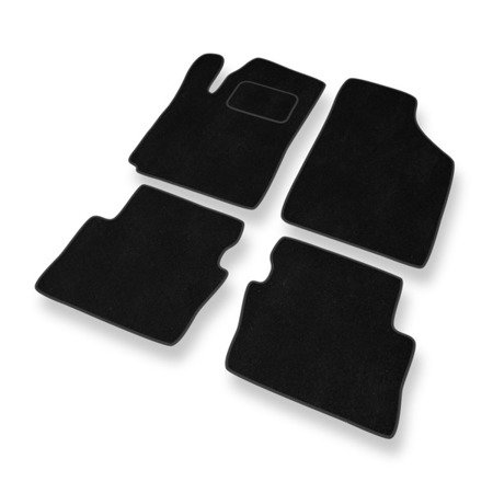 Tapis de sol velours pour Hyundai i10 I (2007-2012) - Premium tapis de voiture - noir - DGS Autodywan