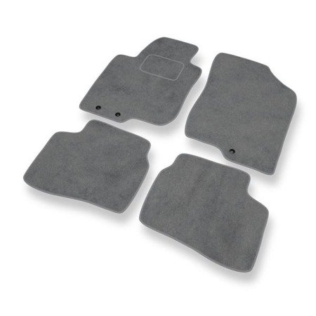 Tapis de sol velours pour Hyundai i30 I (2007-2011) - Premium tapis de voiture - gris - DGS Autodywan