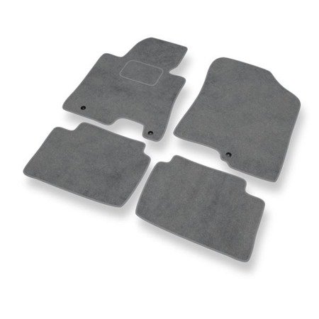 Tapis de sol velours pour Hyundai i30 II (2012-2017) - Premium tapis de voiture - gris - DGS Autodywan