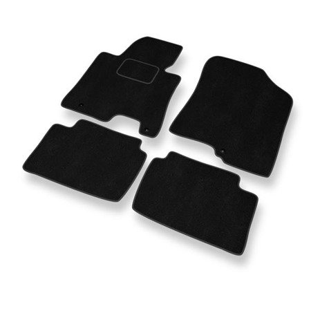 Tapis de sol velours pour Hyundai i30 II (2012-2017) - Premium tapis de voiture - noir - DGS Autodywan