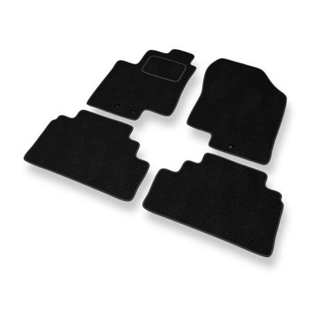 Tapis de sol velours pour Hyundai ix20 (2010-2015) - Premium tapis de voiture - noir - DGS Autodywan