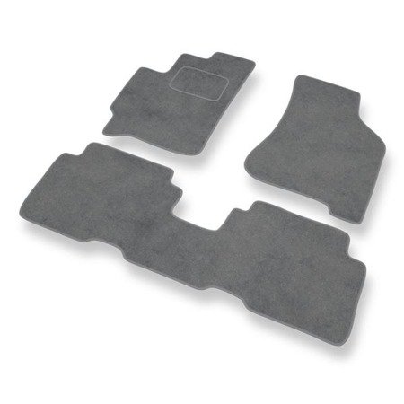 Tapis de sol velours pour Kia Carens II (2002-2006) - Premium tapis de voiture - gris - DGS Autodywan