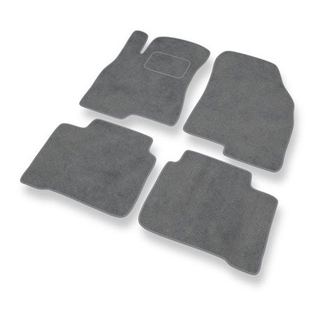 Tapis de sol velours pour Kia Magentis I (2000-2005) - Premium tapis de voiture - gris - DGS Autodywan