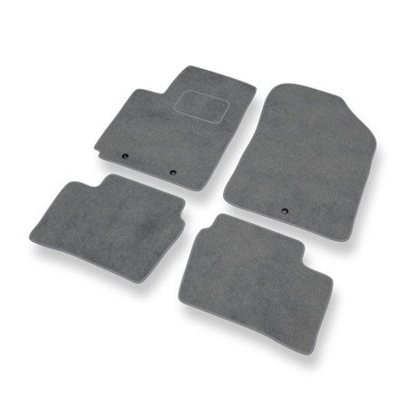 Tapis de sol velours pour Kia Picanto II (2011-2016) - Premium tapis de voiture - gris - DGS Autodywan