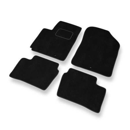 Tapis de sol velours pour Kia Picanto II (2011-2016) - Premium tapis de voiture - noir - DGS Autodywan