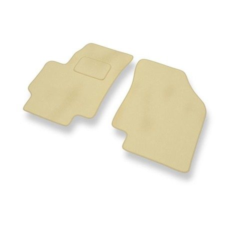 Tapis de sol velours pour Kia Rio II (2005-2011) - Premium tapis de voiture - beige - DGS Autodywan