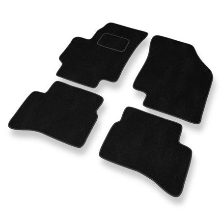 Tapis de sol velours pour Kia Rio II (2005-2011) - Premium tapis de voiture - noir - DGS Autodywan