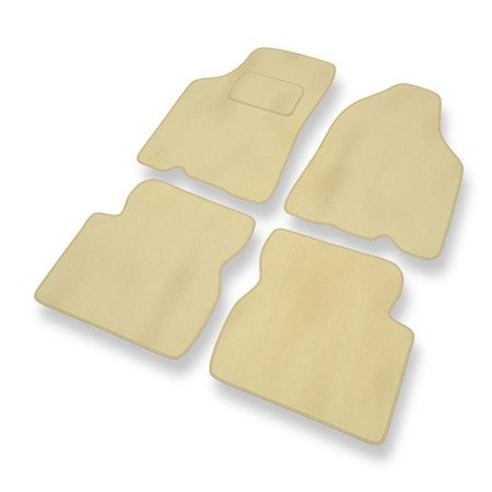 Tapis de sol velours pour Kia Shuma I (1997-2001) - Premium tapis de voiture - beige - DGS Autodywan