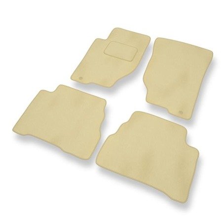 Tapis de sol velours pour Kia Sorento I (2002-2009) - Premium tapis de voiture - beige - DGS Autodywan