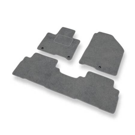 Tapis de sol velours pour Kia Sorento III (2014-2020) - Premium tapis de voiture - gris - DGS Autodywan