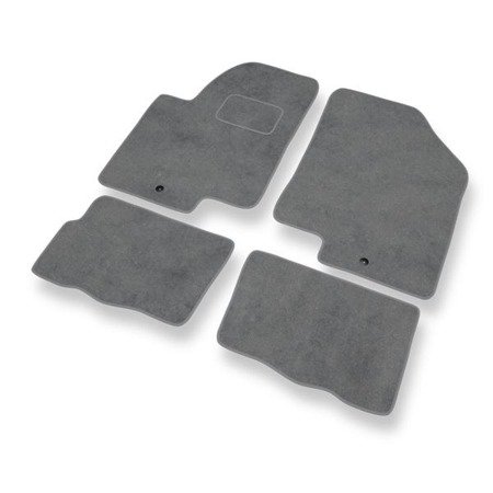 Tapis de sol velours pour Kia Soul (2008-2016) - Premium tapis de voiture - gris - DGS Autodywan