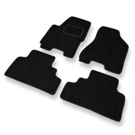 Tapis de sol velours pour Kia Sportage II (2004-2010) - Premium tapis de voiture - noir - DGS Autodywan