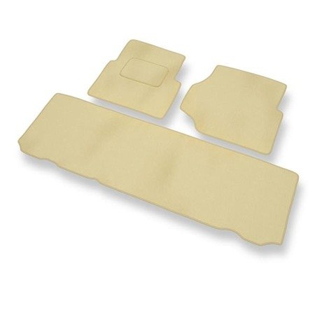 Tapis de sol velours pour Land Rover Defender II (1990-2007) - Premium tapis de voiture - beige - DGS Autodywan