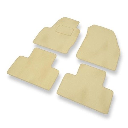 Tapis de sol velours pour Land Rover Range Rover Evoque (2011-2018) - Premium tapis de voiture - beige - DGS Autodywan