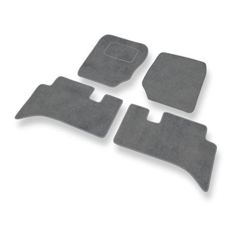 Tapis de sol velours pour Land Rover Range Rover III (2001-2012) - Premium tapis de voiture - gris - DGS Autodywan