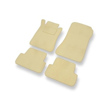 Tapis de sol velours pour Mercedes-Benz CLK A209, C209 (2003-2009) - Premium tapis de voiture - beige - DGS Autodywan