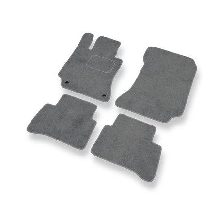 Tapis de sol velours pour Mercedes-Benz CLS W218 (2010-2018) - Premium tapis de voiture - gris - DGS Autodywan