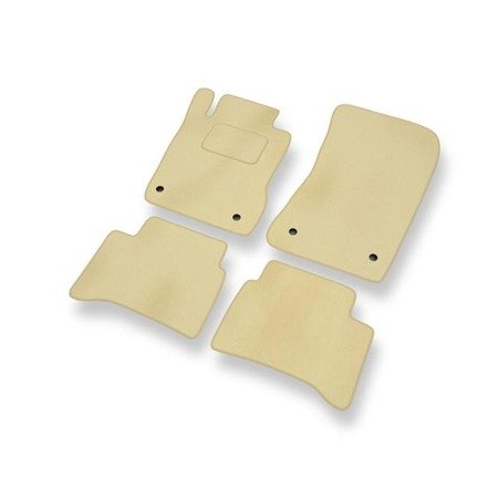 Tapis de sol velours pour Mercedes-Benz CLS W219 (2004-2010) - Premium tapis de voiture - beige - DGS Autodywan