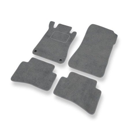 Tapis de sol velours pour Mercedes-Benz Classe C W203 (2000-2007) - Premium tapis de voiture - gris - DGS Autodywan