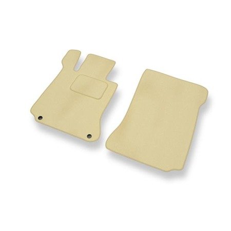 Tapis de sol velours pour Mercedes-Benz Classe C W204 (2007-2014) - Premium tapis de voiture - beige - DGS Autodywan