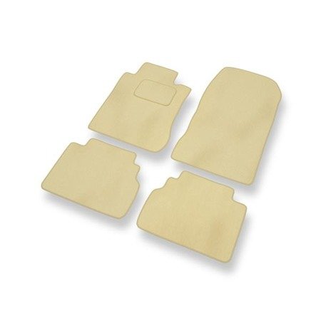 Tapis de sol velours pour Mercedes-Benz Classe E W210 (1995-2003) - Premium tapis de voiture - beige - DGS Autodywan