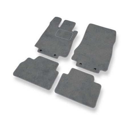 Tapis de sol velours pour Mercedes-Benz Classe S W220 (version courte) (1998-2006) - Premium tapis de voiture - gris - DGS Autodywan