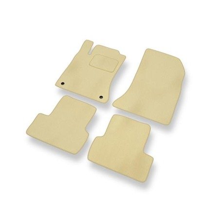 Tapis de sol velours pour Mercedes-Benz GLA (2013-2019) - Premium tapis de voiture - beige - DGS Autodywan