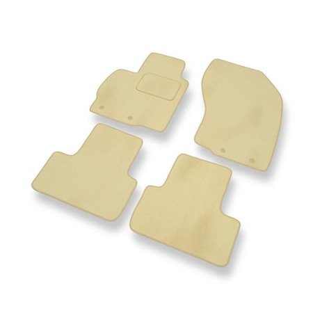 Tapis de sol velours pour Mitsubishi ASX (2010-2021) - Premium tapis de voiture - beige - DGS Autodywan