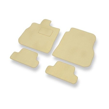 Tapis de sol velours pour Mitsubishi Eclipse IV (2006-2011) - Premium tapis de voiture - beige - DGS Autodywan