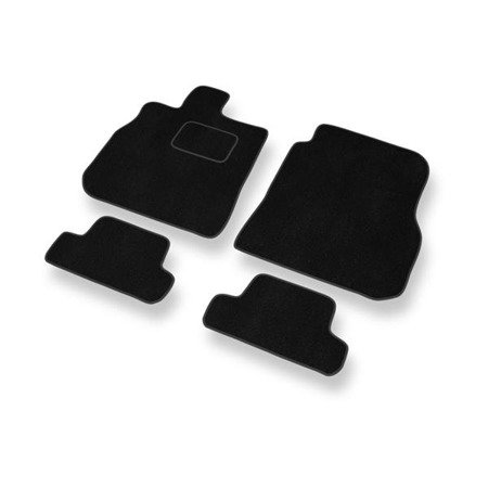 Tapis de sol velours pour Mitsubishi Eclipse IV (2006-2011) - Premium tapis de voiture - noir - DGS Autodywan