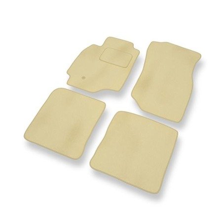 Tapis de sol velours pour Mitsubishi Lancer VII (2003-2008) - Premium tapis de voiture - beige - DGS Autodywan