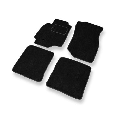 Tapis de sol velours pour Mitsubishi Lancer VII (2003-2008) - Premium tapis de voiture - noir - DGS Autodywan