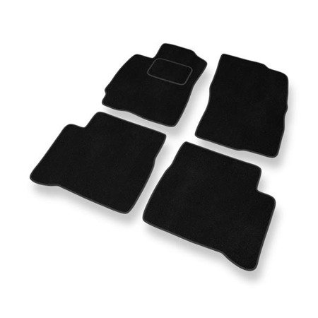 Tapis de sol velours pour Mitsubishi Outlander I (2001-2006) - Premium tapis de voiture - noir - DGS Autodywan