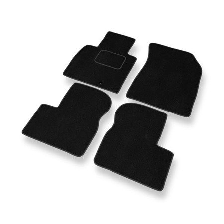 Tapis de sol velours pour Nissan Micra IV (2010-2017) - Premium tapis de voiture - noir - DGS Autodywan