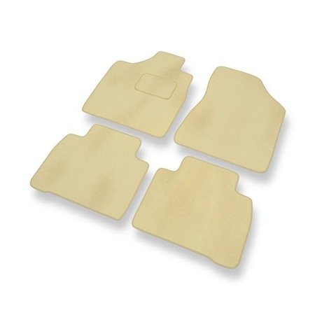 Tapis de sol velours pour Nissan Murano I (2002-2007) - Premium tapis de voiture - beige - DGS Autodywan