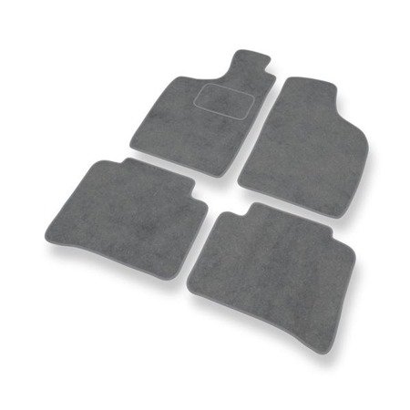 Tapis de sol velours pour Nissan Navara D22 (1997-2005) - Premium tapis de voiture - gris - DGS Autodywan