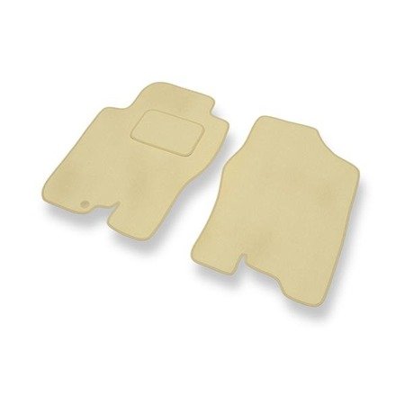 Tapis de sol velours pour Nissan Navara D40 (2005-2014) - Premium tapis de voiture - beige - DGS Autodywan