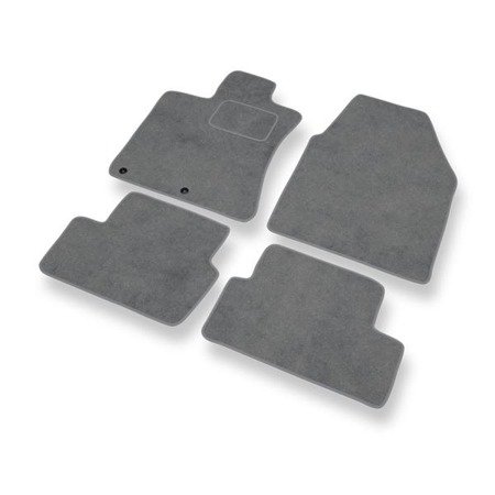 Tapis de sol velours pour Nissan Qashqai I (2007-2013) - Premium tapis de voiture - gris - DGS Autodywan