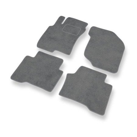 Tapis de sol velours pour Nissan X-trail I (2001-2007) - Premium tapis de voiture - gris - DGS Autodywan