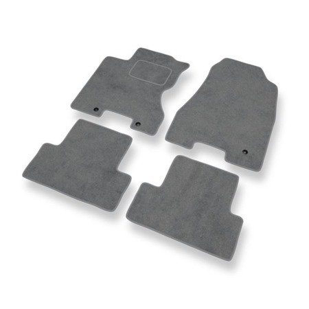 Tapis de sol velours pour Nissan X-trail II (2007-2013) - Premium tapis de voiture - gris - DGS Autodywan